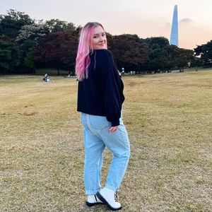 Boyfriend destroyed jeans size 14